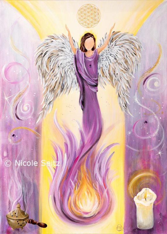 Leinwandbild (Druck) "Engel zur energetischen Hausreinigung", Nicole Seitz